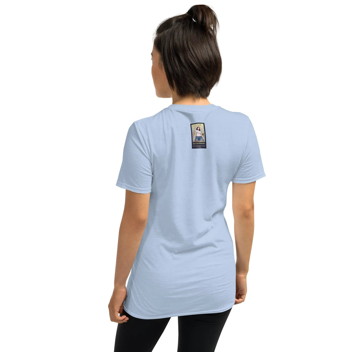 Retropet#3 Unisex T-Shirt in Light Blue – Rückenansicht