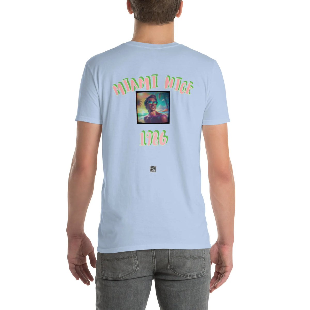 VHS#2 Unisex T-Shirt in Light Blue – Rückenansicht