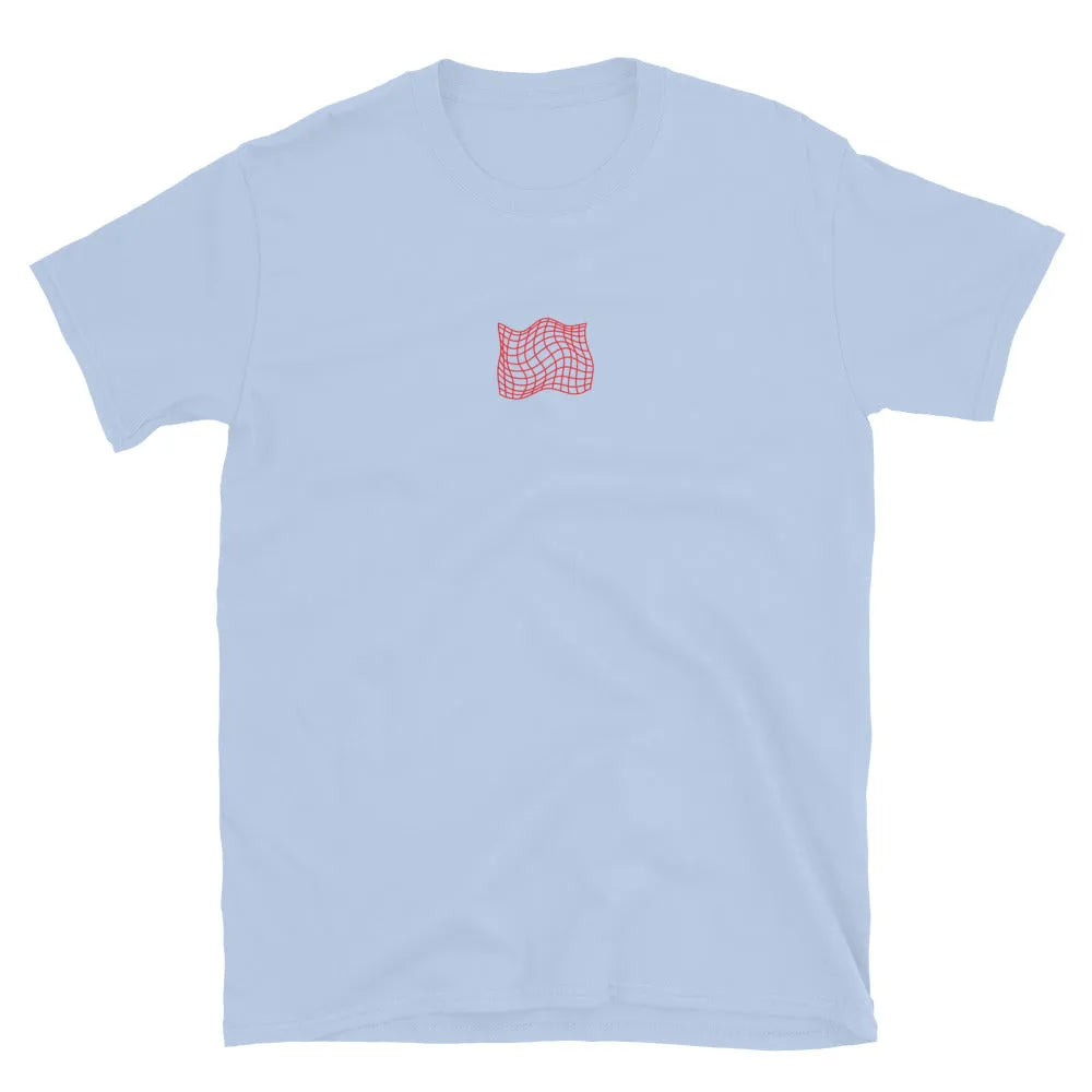 T-Shirt Brustlogo „skateboard girl“, hellblau, Rundhals, Kurzarm
