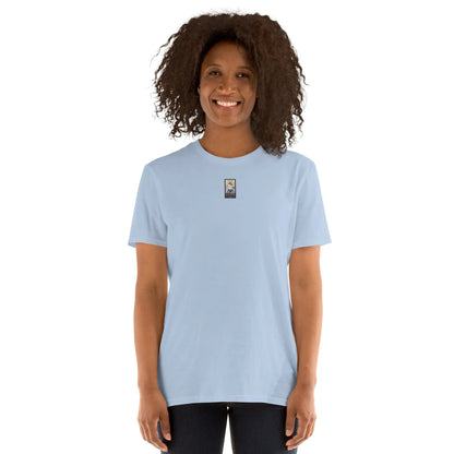 DISCO#1 Unisex T-Shirt in Light-Blue – Vorderansicht