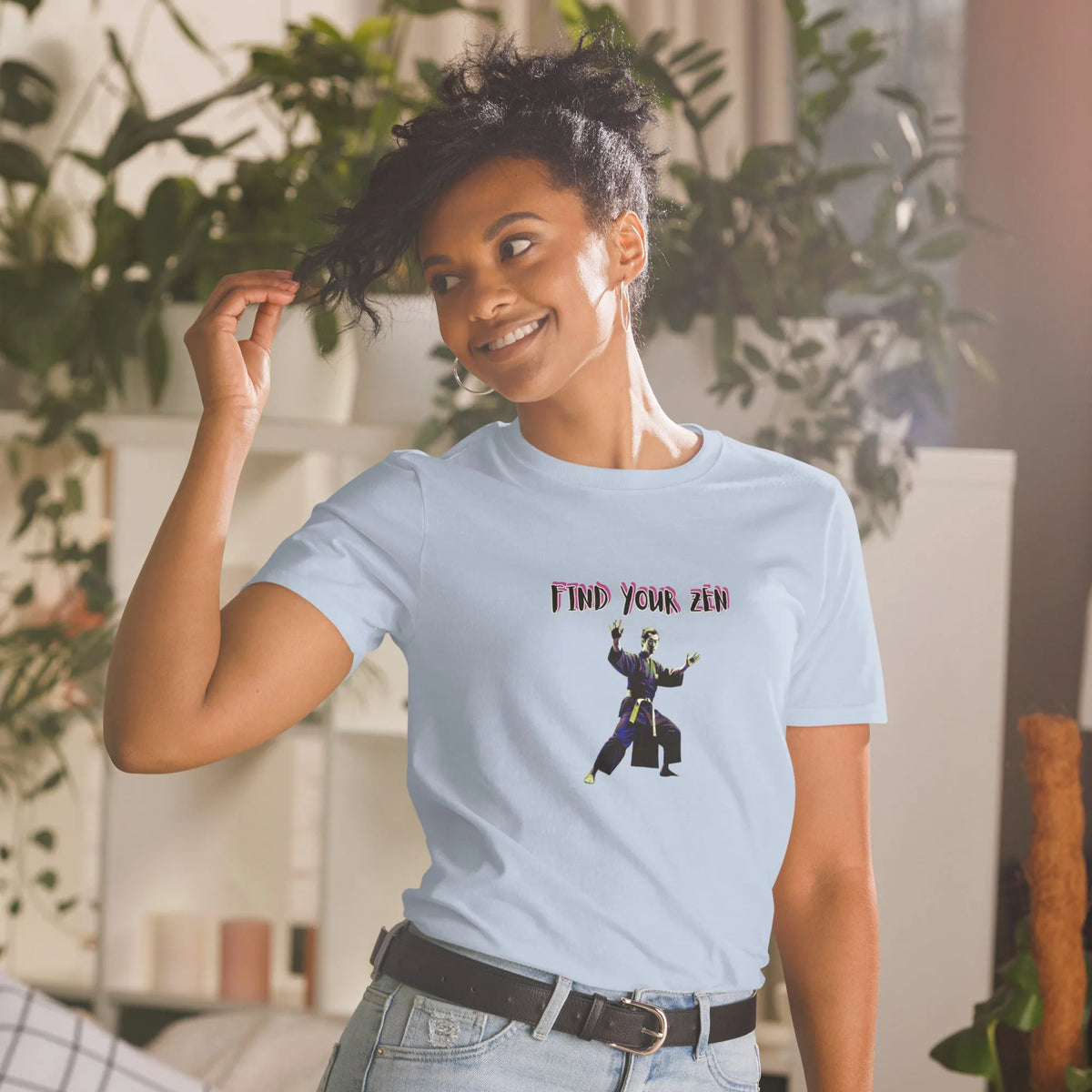 AMIG#2 Unisex T-Shirt in Light-Blue – Vorderansicht