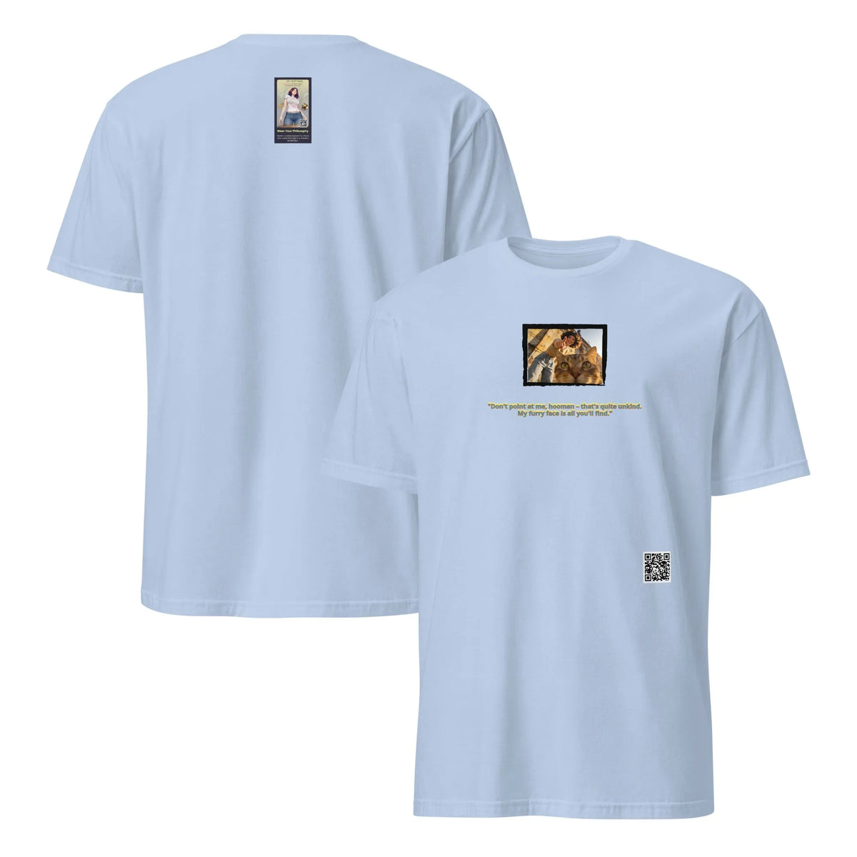 Retropet#1 Unisex T-Shirt in Light Blue – Vorderansicht