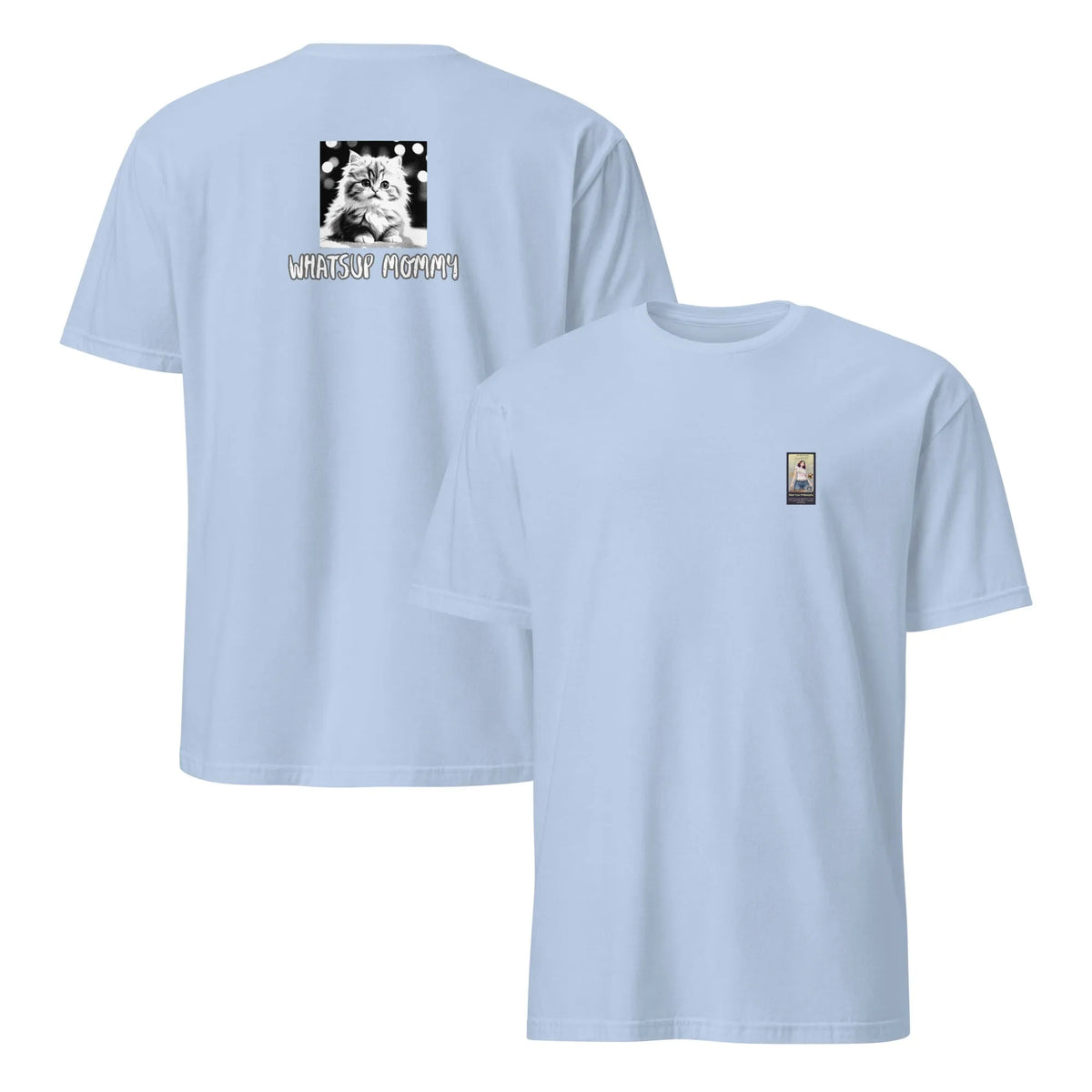 Retropet#4 Unisex T-Shirt in Light Blue – Vorderansicht