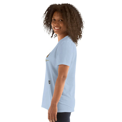 Retropet#1 Unisex T-Shirt in Light Blue – Seitenansicht links