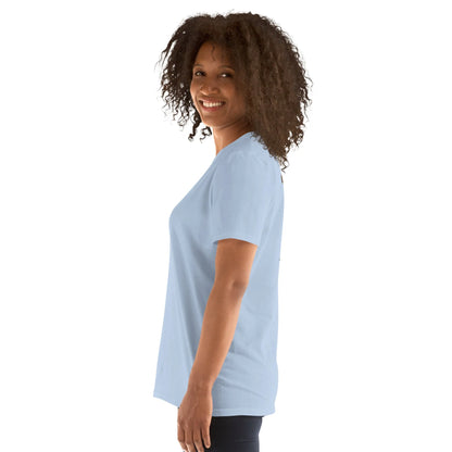 DISCO#1 Unisex T-Shirt in Light-Blue – Seitenansicht links