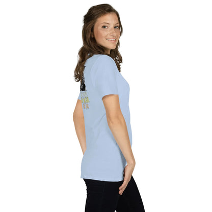 RetroCar#3 Unisex T-Shirt in Light Blue – Seitenansicht rechts