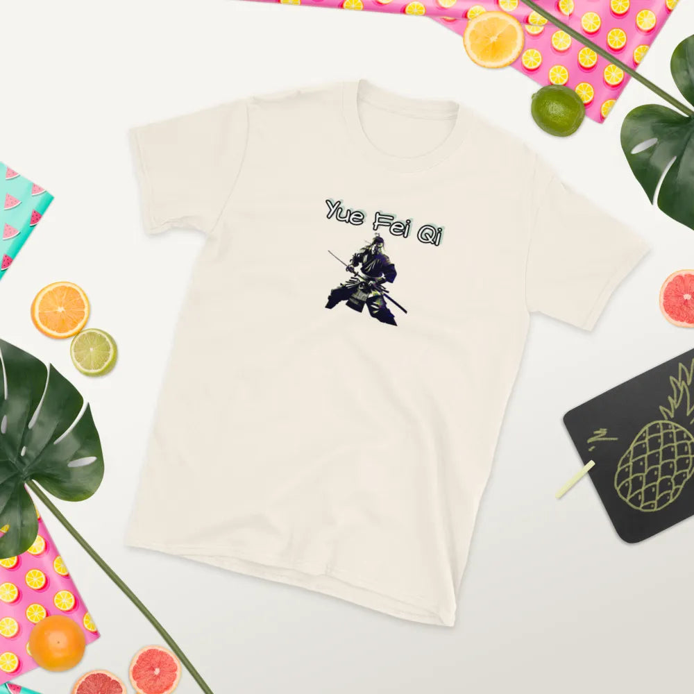 AMIG#3 Unisex T-Shirt in Natural – Vorderansicht Nahaufnahme