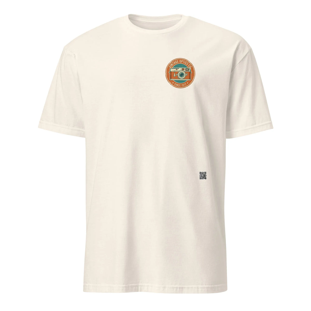 RetroLens#1 Unisex T-Shirt in Natural – Vorderansicht Detail