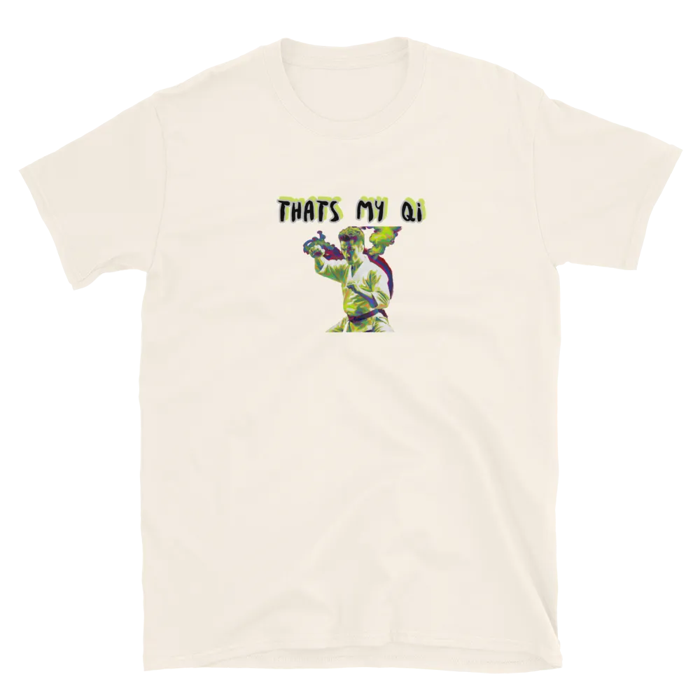 AMIG#1 Unisex T-Shirt in Natural – Vorderansicht Detail