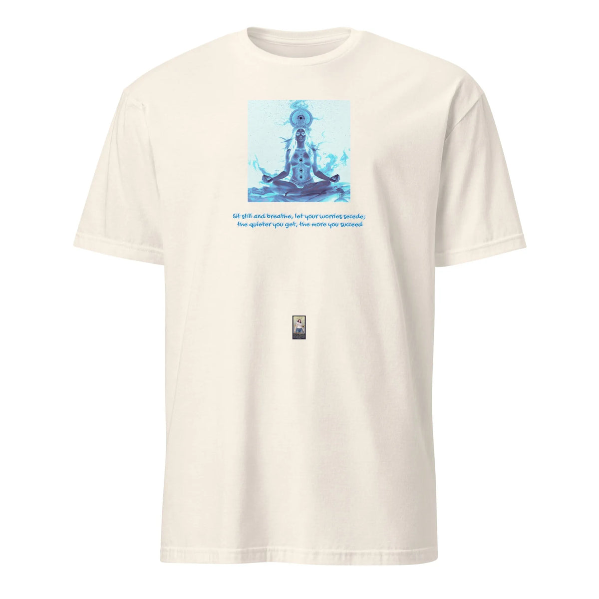 ZEN#1 Unisex T-Shirt in Natural – Vorderansicht Detail