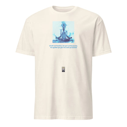 ZEN#1 Unisex T-Shirt in Natural – Vorderansicht Detail