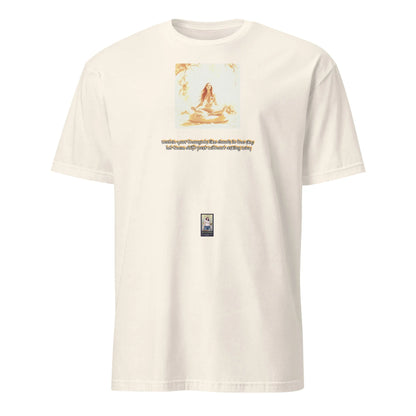 ZEN#2 Unisex T-Shirt in Natural – Vorderansicht Detail