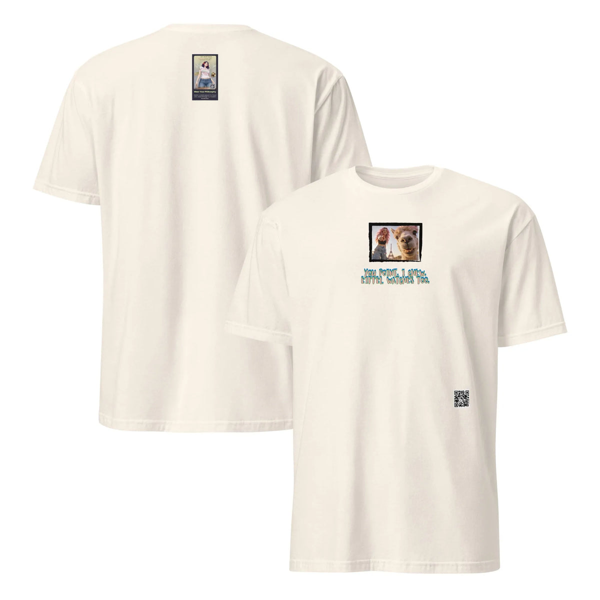 Retropet#3 Unisex T-Shirt in Natural – Vorderansicht