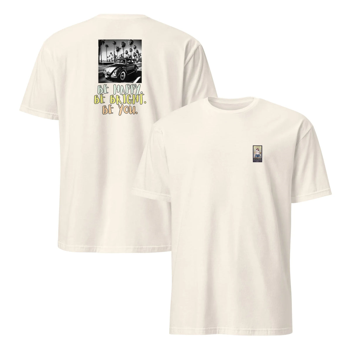 RetroCar#3 Unisex T-Shirt in Natural – Vorderansicht