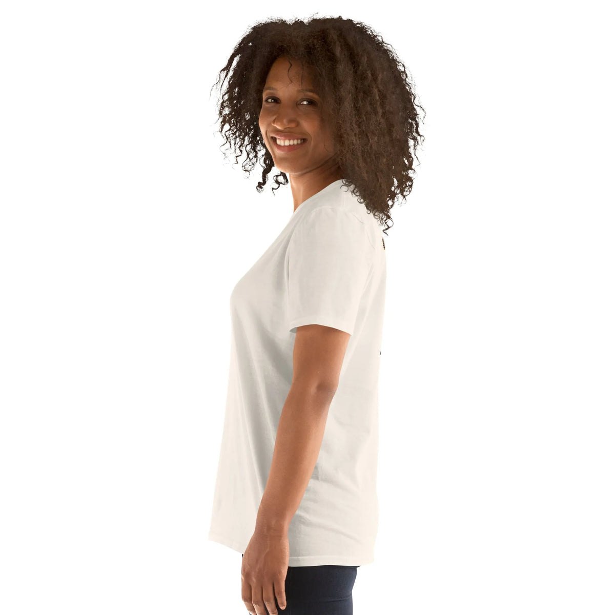 DISCO#1 Unisex T-Shirt in Natural – Seitenansicht links