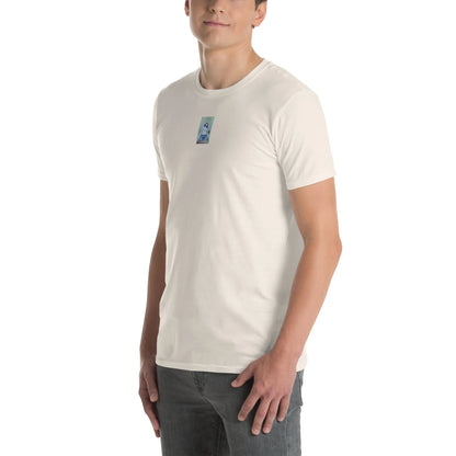 VHS#2 Unisex T-Shirt in Natural – Seitenansicht links / Vorderansicht
