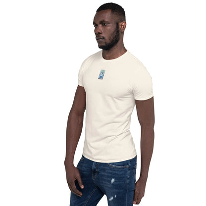 VHS#3 Unisex T-Shirt in Natural – Seitenansicht links / Vorderansicht