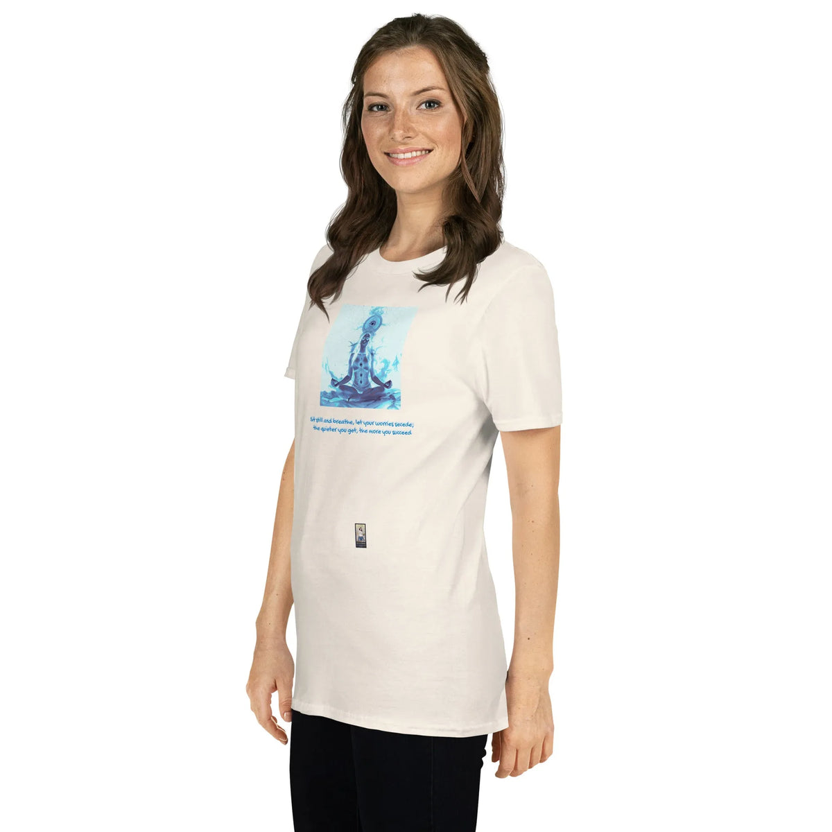 ZEN#1 Unisex T-Shirt in Natural – Seitenansicht links / Vorderansicht