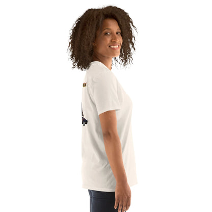DISCO#1 Unisex T-Shirt in Natural – Seitenansicht rechts