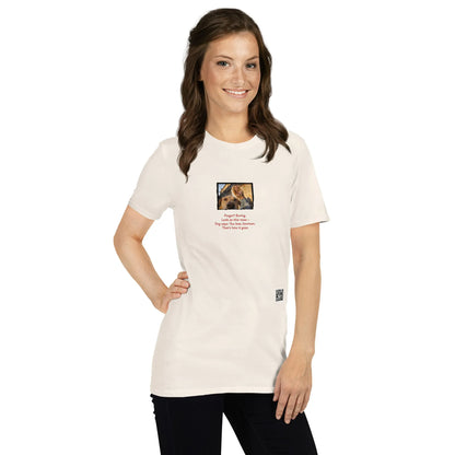 Retropet#2 Unisex T-Shirt in Natural – Seitenansicht rechts Detail