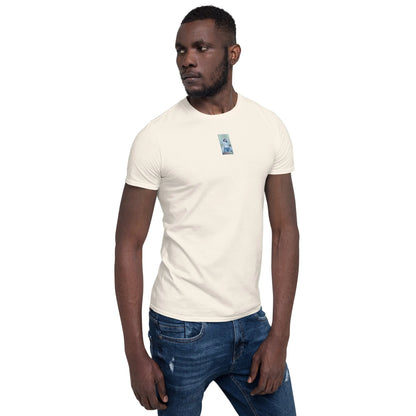 VHS#3 Unisex T-Shirt in Natural – Seitenansicht rechts / Vorderansicht