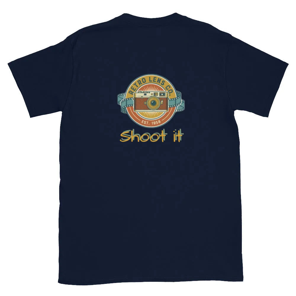 RetroLens#2 Unisex T-Shirt in French Navy – Rückenansicht