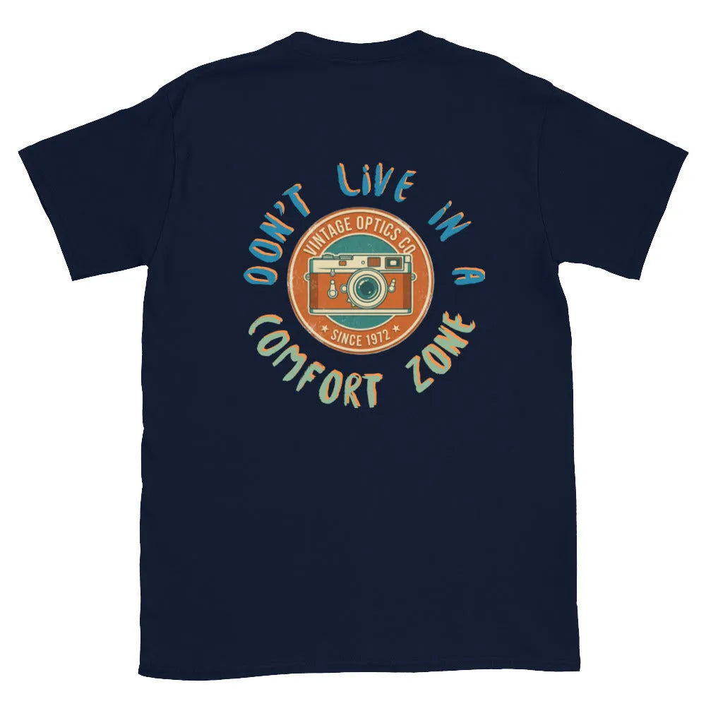 RetroLens#1 Unisex T-Shirt in French Navy – Rückenansicht