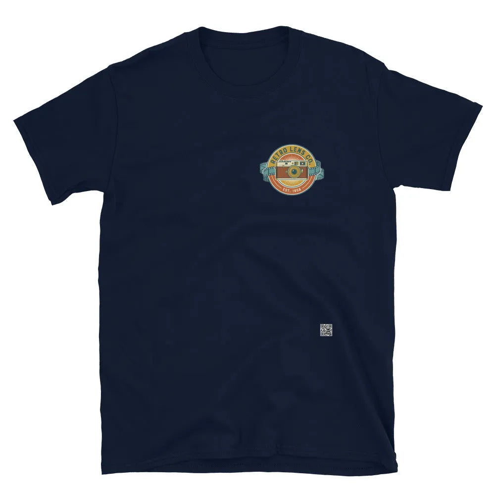 RetroLens#2 Unisex T-Shirt in French Navy – Vorderansicht