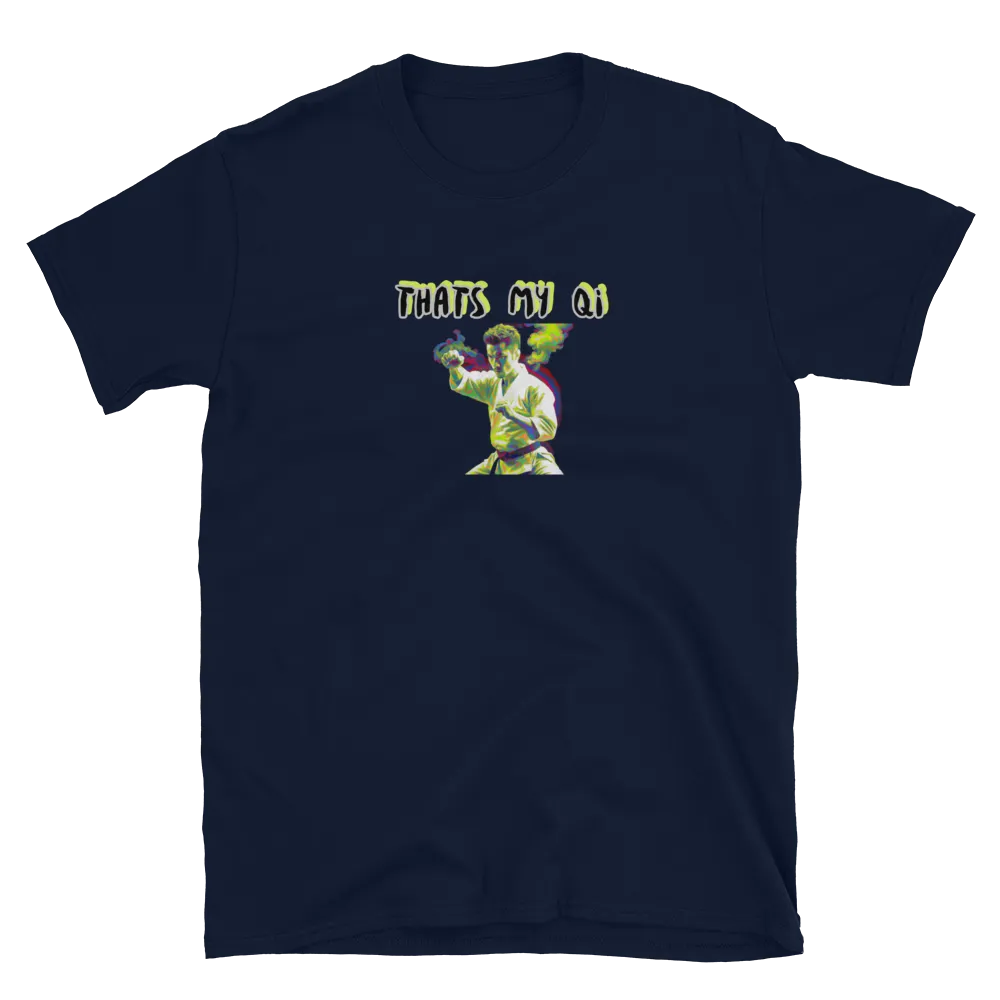 AMIG#1 Unisex T-Shirt in French Navy – Vorderansicht Detail