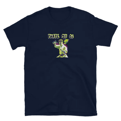 AMIG#1 Unisex T-Shirt in French Navy – Vorderansicht Detail