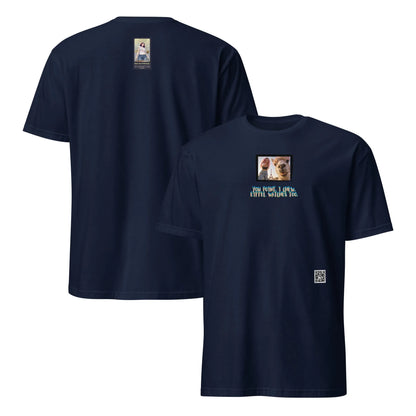 Retropet#3 Unisex T-Shirt in French Navy – Vorderansicht Detail