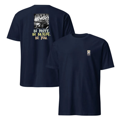 RetroCar#3 Unisex T-Shirt in French Navy – Vorderansicht Detail