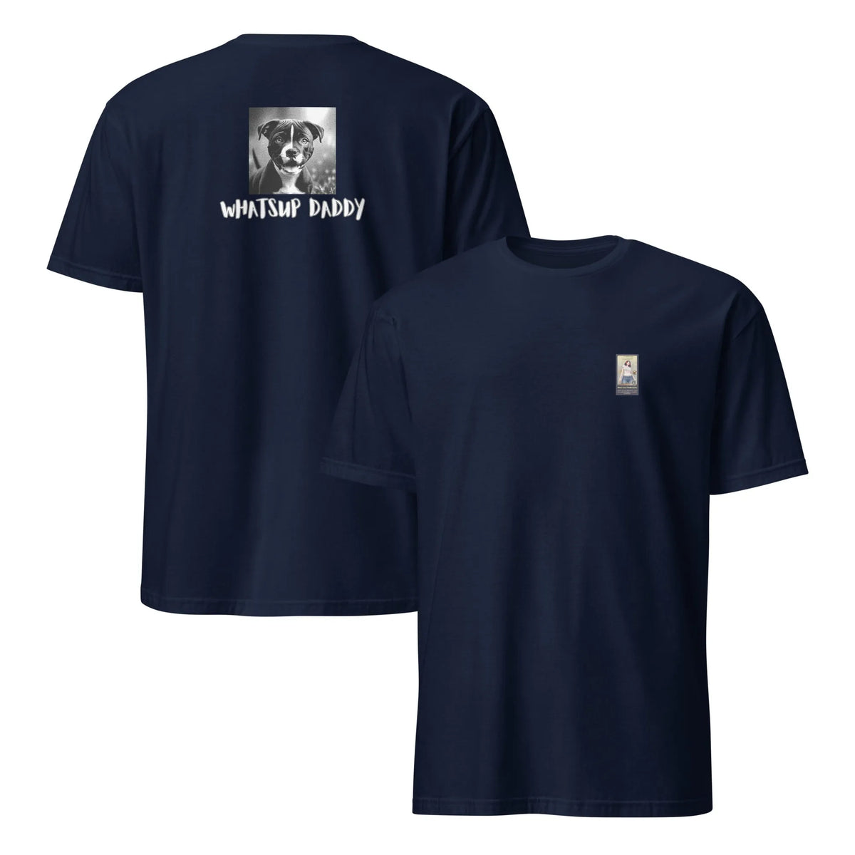 Retropet#5 Unisex T-Shirt in French Navy – Rückenansicht