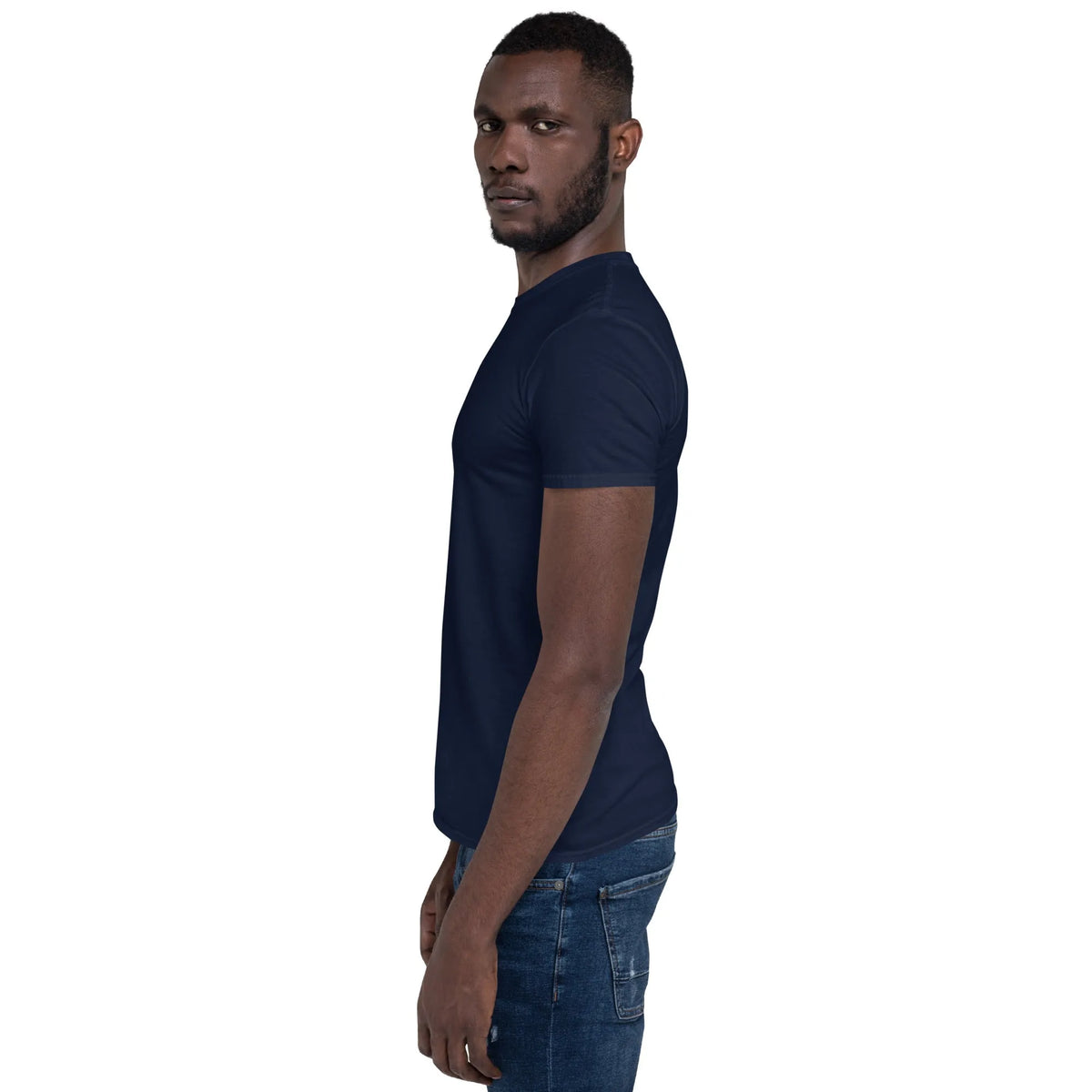 VHS#3 Unisex T-Shirt in French Navy – Seitenansicht links
