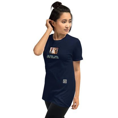 Retropet#3 Unisex T-Shirt in French Navy – Seitenansicht links