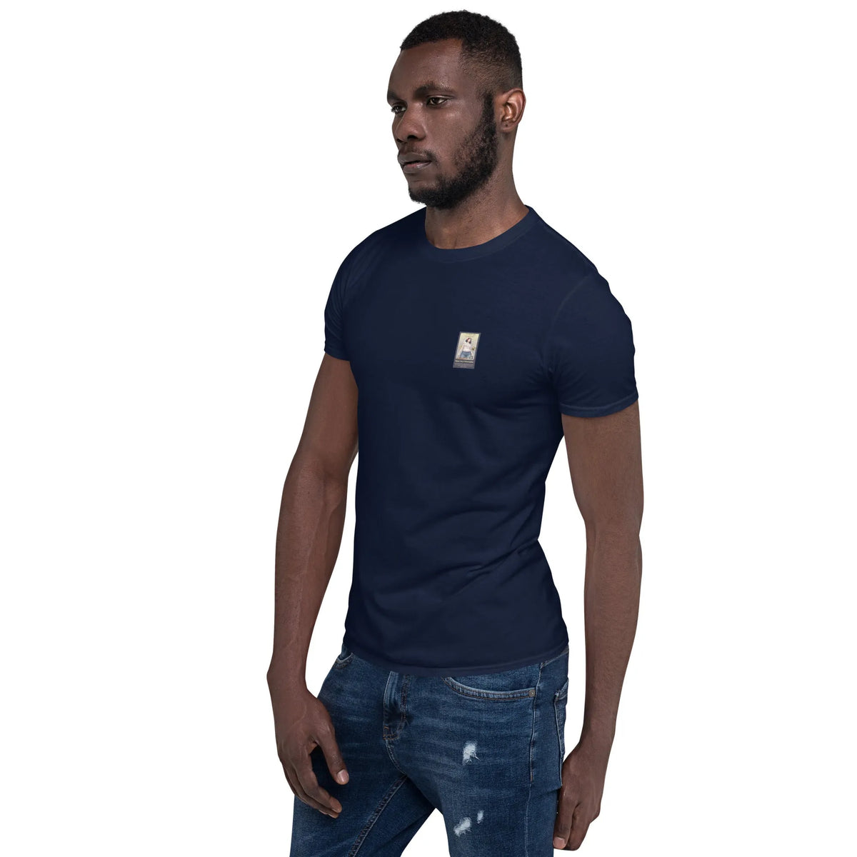 SBB#2 Black Edition Unisex T-Shirt in French Navy – Seitenansicht links