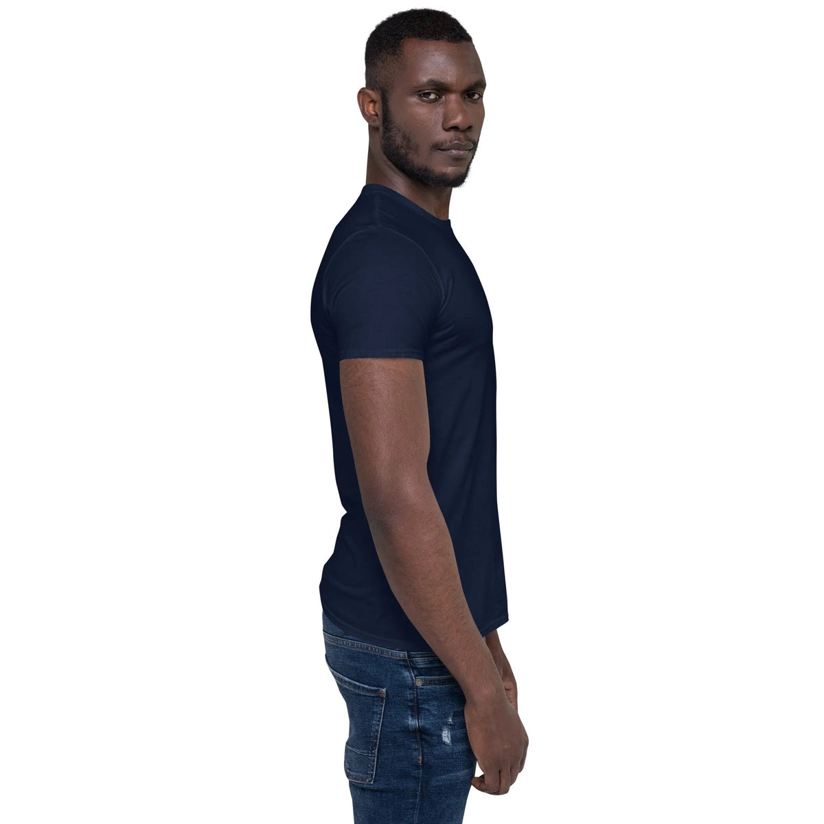 VHS#3 Unisex T-Shirt in French Navy – Seitenansicht rechts