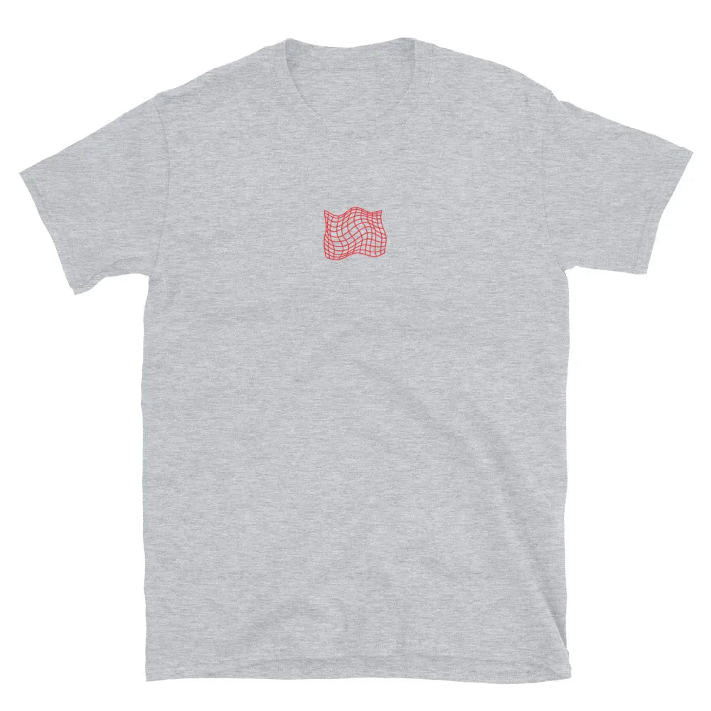 T-Shirt Brustlogo „skateboard girl“, Sport Grey, Rundhals, Kurzarm