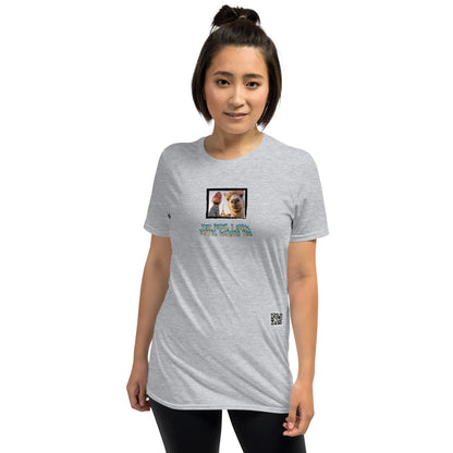 Retropet#3 Unisex T-Shirt in Sport Grey – Vorderansicht Nahaufnahme
