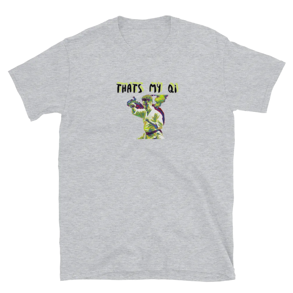 AMIG#1 Unisex T-Shirt in Sport-Grey – Vorderansicht Detail