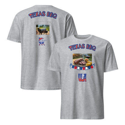 Unisex T-shirt set (Sport Grey) with “Texas BBQ” barbecue design