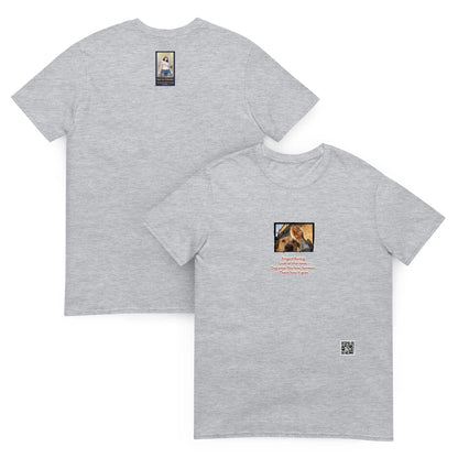 Retropet#2 Unisex T-Shirt in Sport Grey – Vorderansicht Detail