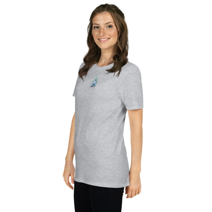 VHS#1 Unisex T-Shirt in Sport Grey – Seitenansicht links / Vorderansicht