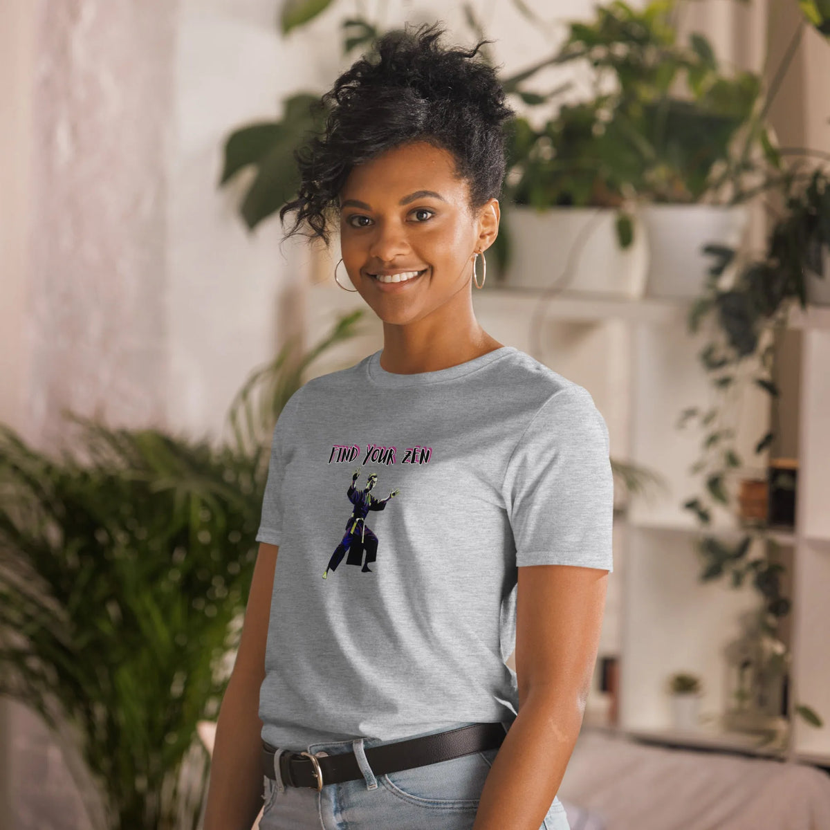AMIG#2 Unisex T-Shirt in Sport-Grey – Seitenansicht links