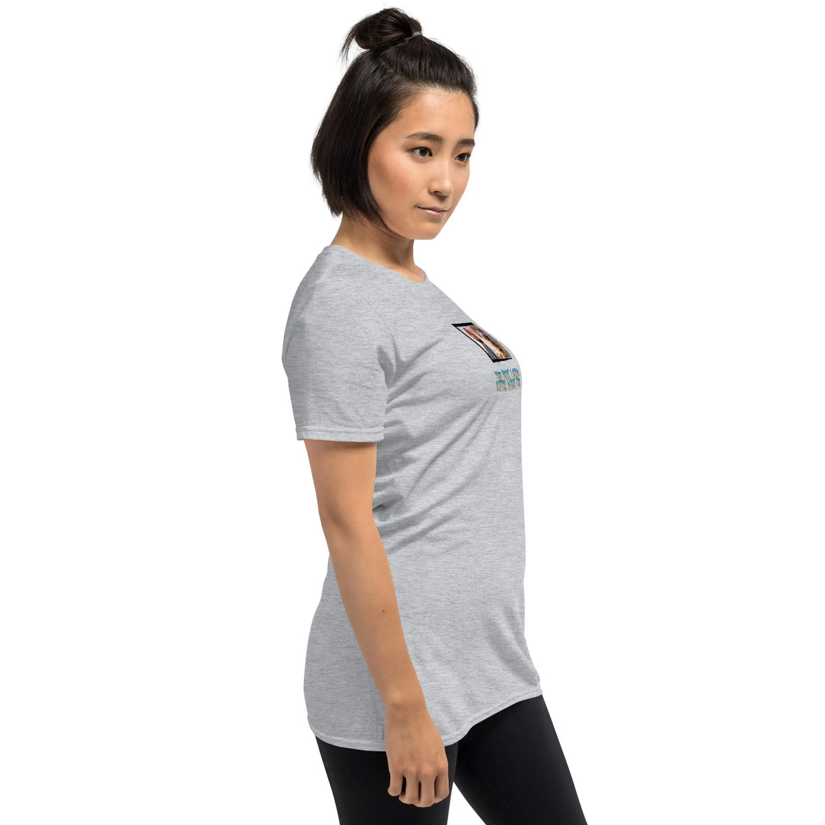 Retropet#3 Unisex T-Shirt in Sport Grey – Seitenansicht rechts