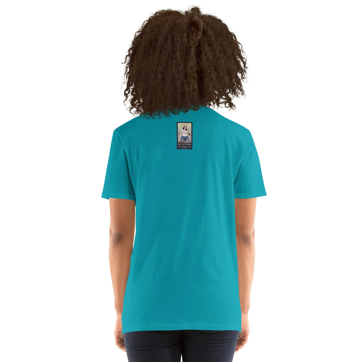 Retropet#1 Unisex T-Shirt in Tropical Blue – Rückenansicht