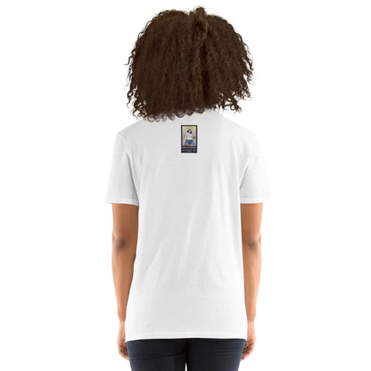 Retropet#1 Unisex T-Shirt in Weiß – Rückenansicht