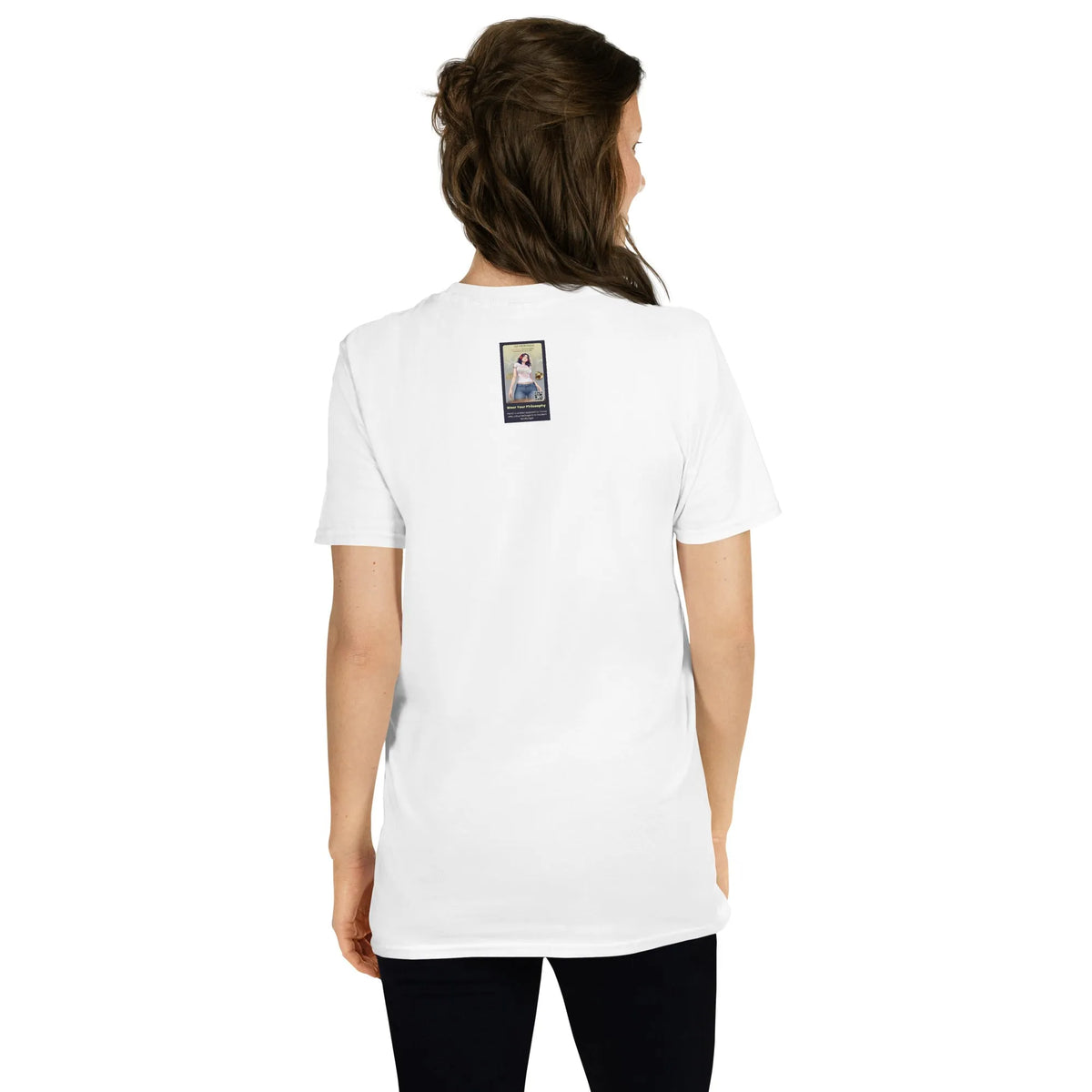 Retropet#2 Unisex T-Shirt in Weiß – Rückenansicht