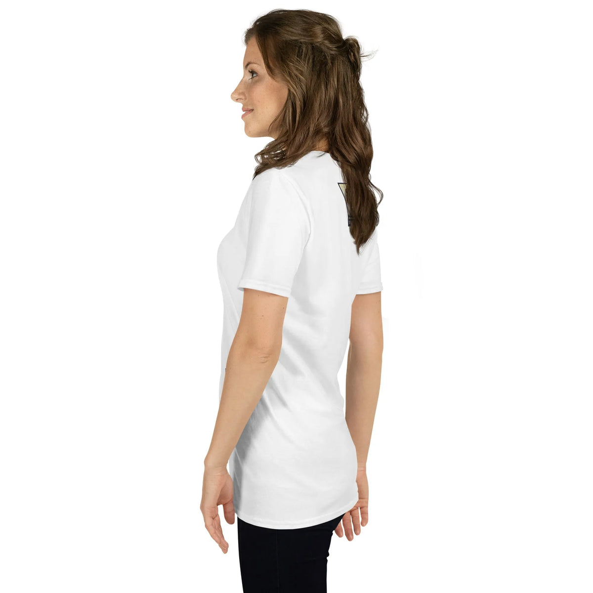 Retropet#2 Unisex T-Shirt in Weiß – Seitenansicht links