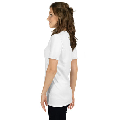 Retropet#2 Unisex T-Shirt in Weiß – Seitenansicht links